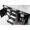 James Martin Vanities Brittany 60in Double Vanity, Black Onyx w/ 3 CM Eternal Jasmine Pearl Quartz Top 650-V60D-BKO-3EJP - alternate 4